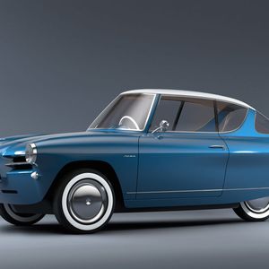 Das Elektroauto spielt mit diversen Designzitaten, vor allem aus den 1950er-Jahren.(Bild:  Nobe Cars)