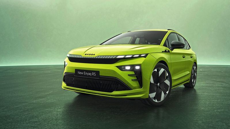 Skoda hat die Sportversion des Enyaq, das RS-Modell, geliftet – wie bereits das Grundmodell.(Bild:  Skoda)