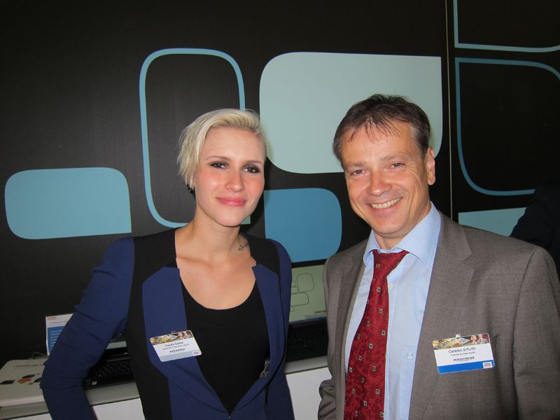 Carsten Erfurth, Toshiba, mit Claudia Sattler, Ingram Micro (Bild: IT-BUSINESS)