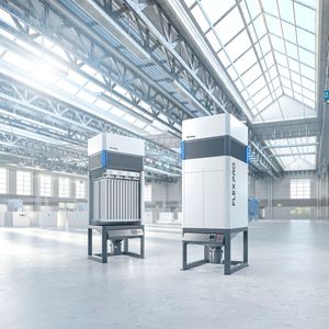 Die neue Filteranlagen-Generation Herding Flexpro mit dem Herding-Pro-Filterelement steht für energieeffiziente Filtration mit einem um bis zu 30% reduzierten Differenzdruck.(Bild:  Herding Filtertechnik)