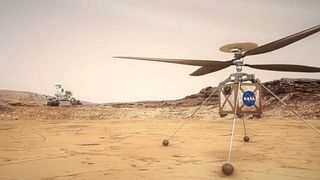 Zugegeben: Optisch macht der Mars Helicopter Scout noch nicht viel her – aber die Technik hat es in sich. Nur mit den besten Komponenten, die die irdische Industrie zu bieten hat, kann die Drohne in der extremen Umwelt des Mars bestehen.  (NASA)