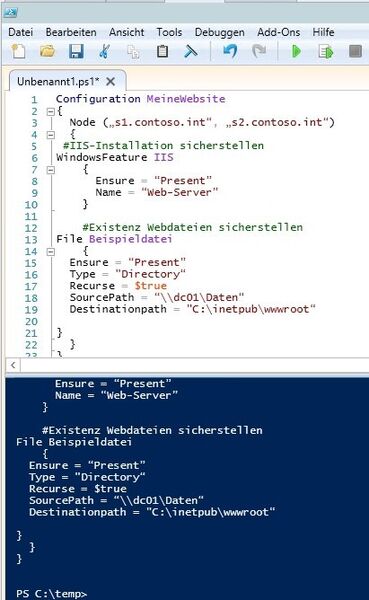 Abbildung 1: Mit PowerShell Desired State Configuration können Administratoren ihre Server besser absichern und automatisieren. (Bild: Joos)