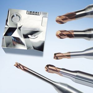 Für die Bearbeitung von pulvermetallurgischen Stählen, Wolframkupfer, Ni-Cr-Legierungen und Cobalt-Chrom im Mikrobereich sind die Peacock-Fräser die optimale Lösung.