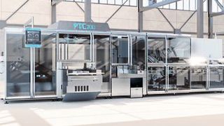 Mit der Blisterlinie BEC 400 zeigt Uhlmann auf der Interpack 2023 eine Lösung, die Solidaprodukte auch in recyclingstarke Monostoff-PP-Blister verpackt. (Bild: Uhlmann Pac-Systeme)