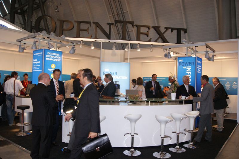 Der Stand von Open Text (Foto: Manfred Klein)