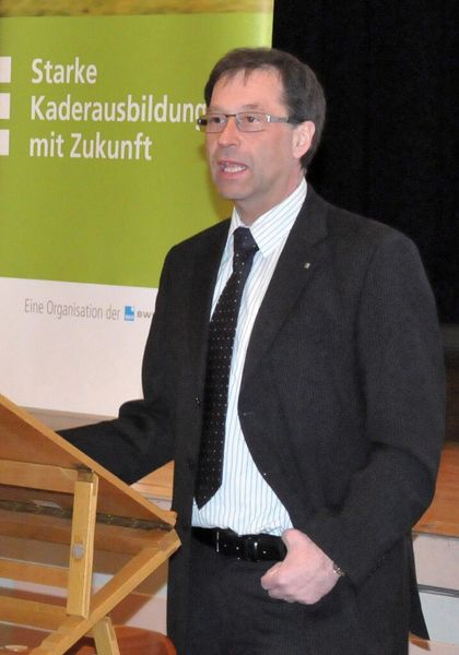 Festredner Felix Stutz, Präsident Swissmechanic Dachorganisation und VMTW: «Ihre Ideen sind gefragt, damit unsere Produkte auch in Zukunft gefragt sind!» (Swissmechanic)