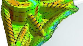 Wichtig für die Werkzeug- und Bauteilkonstruktion ist eine realistische Faserabbildung in jeder Phase des Spritzgießvorgang in 3D. Die Simulationssoftware Sigmasoft enthält dazu anisotrope Berechnungsmodelle. (Bild: Sigma Engineering)
