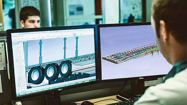 Gewichtsreduktionen durch Strukturoptimierungen der Produkte sind wichtige Aufgaben der Entwickler. Simulationen sind dafür ein wichtiges Werkzeug. (Bild: Schwarzmüller)