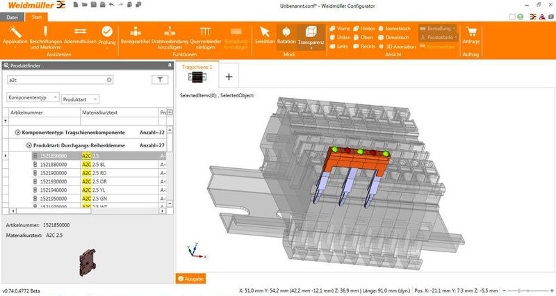 Der Weidmüller Configurator besitzt hilfreiche Assistenzsysteme – Fehler werden automatisch korrigiert.   (Weidmüller)
