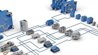 Aufeinander abgestimmte Antriebssysteme, bestehend aus Getriebe, Motor und Antriebselektronik: Eine Profisafe-Baugruppe in Kombination mit Frequenzumrichtern realisiert zudem die antriebsintegrierte funktionale Sicherheit.  (Nord Drivesystems)