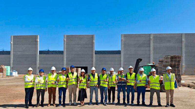 In Linares, Spain, Desay SV Automotive completed the shell construction of its new plant in September 2025.(Image: Desay SV)