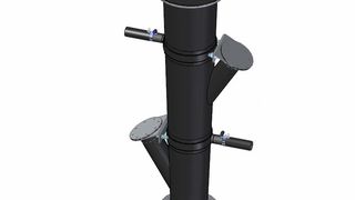 3D-Zeichnung eines Fallrohrs (Bild: Wegen)