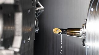 Im Einsatz bohrt das D117-Formbohrwerkzeug das Bohrungsprofil jetzt in einem Arbeitsgang. (Bild: Horn/Sauermann)