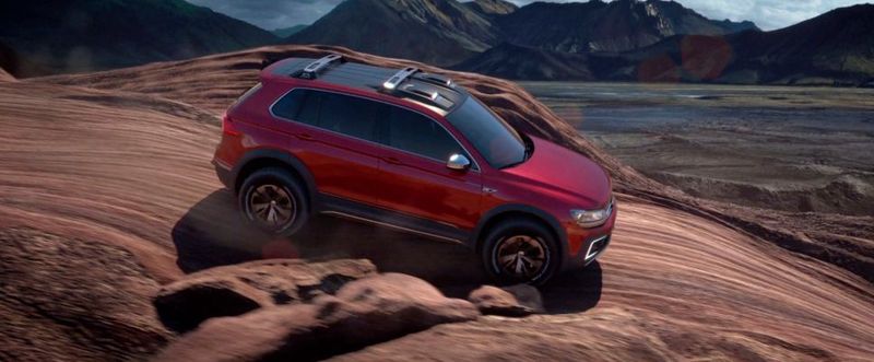 Der Tiguan GTE Active Concept: Das auf der NAIAS in Detroit vorgestellte Hybrid-SUV hat 235 kW Systemleistung und eine elektrische Kardanwelle.  (Volkswagen AG)