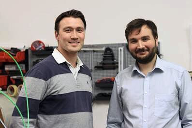 Der Erfinder und CEO von Poligy Martin Huber (rechts) und links im Bild Artur Steffen, CEO des Startups. (Poligy)