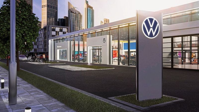 Natürlich spielt das Logo auch im Markenhandel eine zentrale Rolle. (Volkswagen)