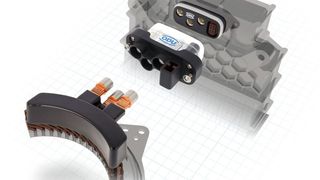Docking Mate von ODU verbindet den Stator mit der Elektronik. (Bild: ODU Automotive)