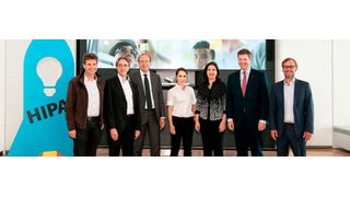 V.l.n.r.: Dr. Ralf Schneider (Allianz), Prof. Dr. Michael Waidner (Fraunhofer SIT), Jörg Hessenmüller (Commerzbank), Dr. Haya Shulman (Fraunhofer SIT), Generalkonsulin Sandra Simovich, Staatssekretär Dr. Stefan Heck und Dr. Michael von der Horst (Cisco)  (Bild: Fraunhofer SIT / Catharina Frank)
