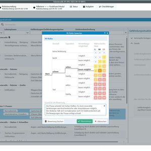 Erstellung einer Risikobeurteilung in Safexpert 10. (Bild:  IBF Solutions GmbH, Screenshot aus Safexpert 10.)