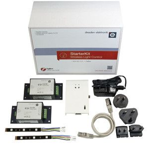 Das Starterkit Wireless Light Control unter anderem den RaspBee-Gateway und mehrfarbige LED-Streifen. (dresden elektronik ingenieurtechnik)