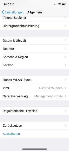 Ausschalten und Neustart eines iPhones. (Apple)