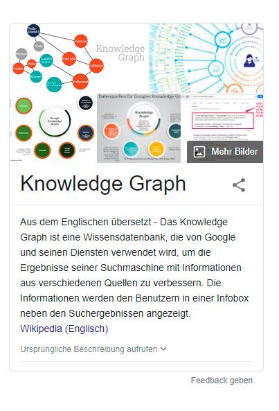 Der Knowledge Graph taucht in der Desktopversion der SERP auf der rechten Seite auf.