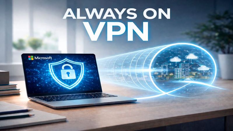 Per Always On VPN bauen Windows-Clients automatisch geschützte, permanente VPN-Verbindungen in ein Unternehmensnetzwerk auf und greifen sicher auf Anwendungen, Daten und andere Ressourcen zu.(Bild:  ChatGPT / KI-generiert)