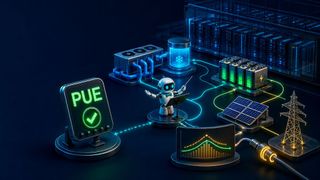 PUE zeigt Effizienz. Intelligente Laststeuerung entscheidet darüber, wie viel Rechenleistung ein Standort aus seiner verfügbaren Energie- und Netzkapazität herausholt, so Torge Lahrsen. (Bild: Daniel Schrader / GPT Image 2 / KI-generiert)