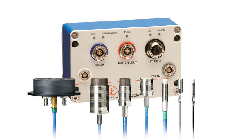 Kompaktes Wirbelstrom-Messsystem eddyNCDT 3100 für flexiblen Einsatz. (Micro-Epsilon)