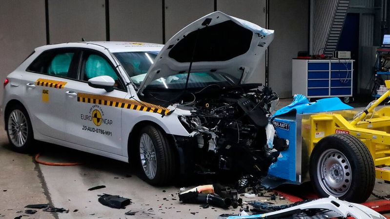 Der Audi A3 Sportback hat fünf von fünf Sternen im aktuellen Euro-NCAP-Crashtest erreicht.(Bild:  Euro NCAP)