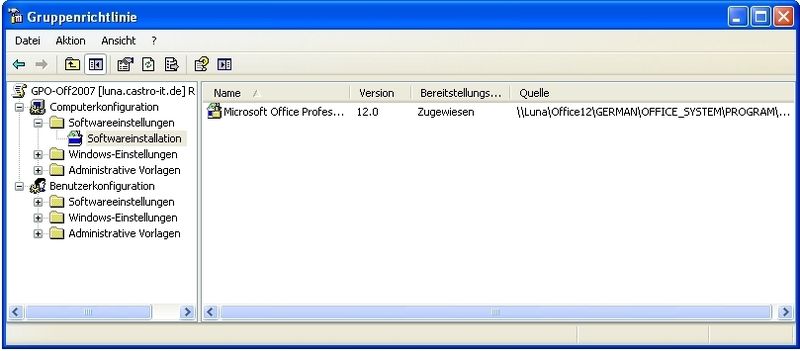 Abbildung 1: Ein Softwareinstallationspaket ist zugewiesen worden (Archiv: Vogel Business Media)