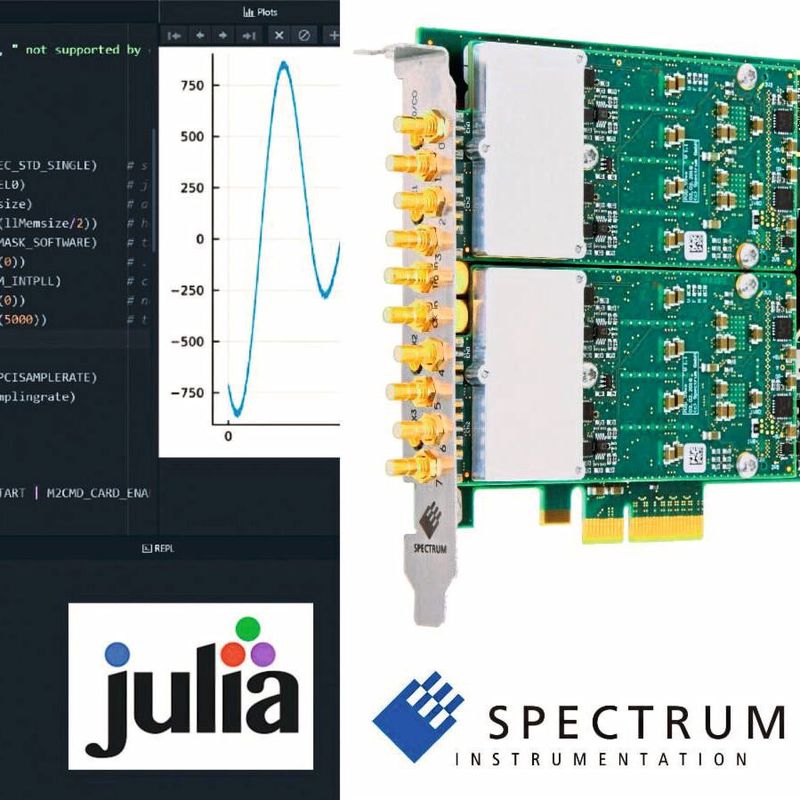 Hard- und Software: Für seine Messhardware hat Spectrum ein SDK für die Programmiersprache Julia entwickelt.