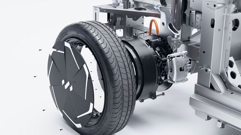 Die vier Radnabenmotoren leisten zusammen 170 PS. (Bild: Lightyear)