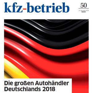 Die Sonderausgabe „Die großen Autohändler Deutschlands 2018“ mit den Strategien von 59 der größten Autohändler Deutschlands erhalten Sie zum Preis von 8,30 Euro unter www.kfz-betrieb.vogel.de/einzelheftbestellung/.