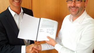 Gianluca Minicucci (right), Director of Seko Middle East FZE), and Sylvain Latuilerie (left), who will manage the new unit Lewa Nikkiso Middle East FZE. (Lewa)