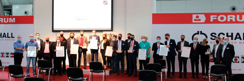 Sieger und Nominerte des „Blechexpo Awards“ 2021! Die Verleihung fand am ersten Messetag in Stuttgart statt.