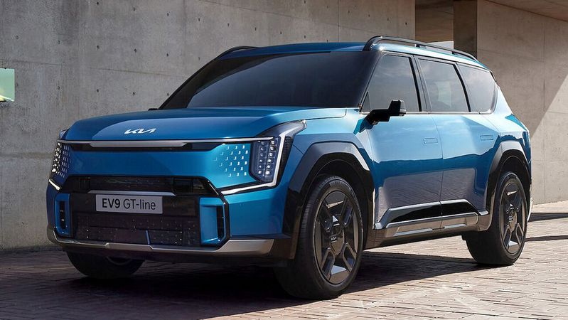Im neuen EV9 ist die V2L-Funktion serienmäßig an Bord – zum Vergrößern bitte klicken.