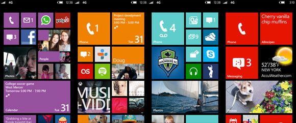 Unter Windows Phone 8 kann sich jeder Nutzer seinen Start-Screen selbst konfigurieren, mit Kacheln unterschiedlicher Größe und Funktion. (Archiv: Vogel Business Media)