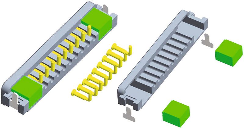 Bild 1: Aufbau eines magnetischen Steckverbinders (schematisch) (Bild: N&H Technology)