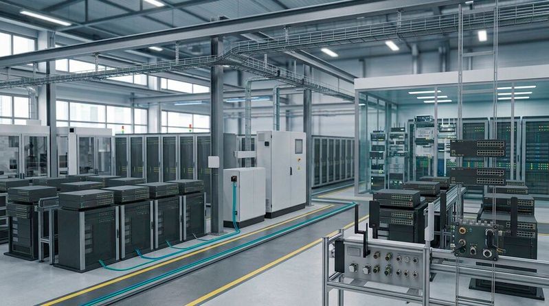 Durch die Verschmelzung von IT, OT und 5G entstehen neue Angriffswege bis in produktionskritische Prozesse – zumal viele ältere OT-Systeme nicht für eine solche Exposition ausgelegt sind.(Bild:  Gemini / Vogel IT-Medien GmbH / KI-generiert)