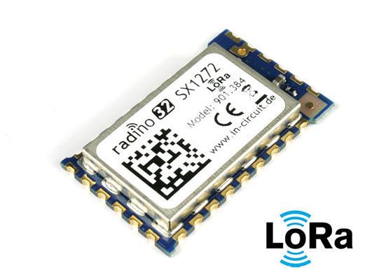 Bild 2: Das radino32 SX1772 LoRa-Funkmodul (In-Circuit)
