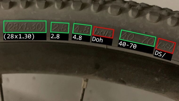 Part inspected with rule-based OCR. (Image:MVTec Software GmbH)
