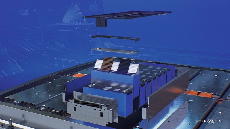 ...und hier liegt das Batteriepack. (Bild: Stellantis)