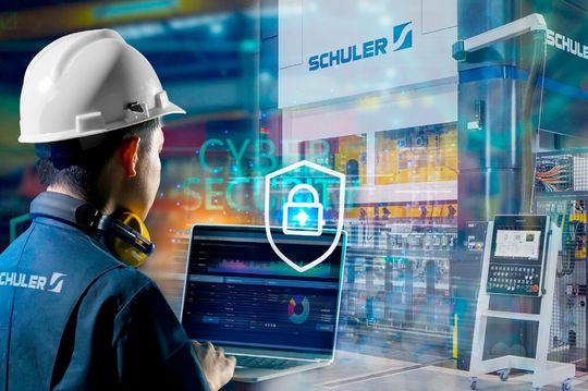 Die Euroblech 2022 in Hannover nehmen Schuler nebst Partner Otorio zum Anlass, den Industrieunternehmen zu zeigen, wie man sich vor Hackerangriffen schützen kann. Denn Opfer könne jeder werden! Ein Privathandy mit Virus könne schon Tür und Tor aufstoßen.(Bild:  Schuler)