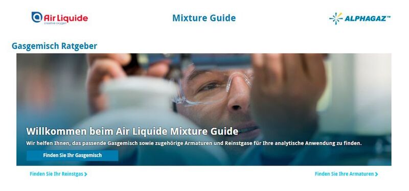 Gasgemisch-Ratgeber für analytische Anwendungen (Air Liquide)