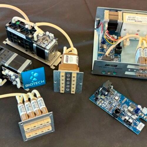 All OEM degasser modules from Biotech Fluidics use high quality components from Idex Health & Science to deliver the widest range of chemical compatibility and a lifetime that will honor the highest quality standard requirements. (Source:  Biotech Fluidics)