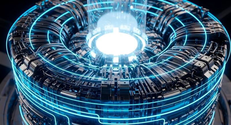 Platz 1: China setzt neuartigen „Superstahl“ beim Bau eines Fusionsreaktors ein – Bei den meisten Fusionsanlagen auf der Erde handelt es sich um den Typ Tokamak. So auch beim Versuchsreaktor BEST in Hefei. (Bild: © abufahim - stock.adobe.com / KI-generiert)