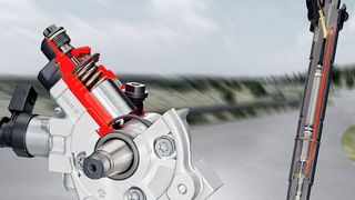 Einspritzpumpen und Injektoren wie das Bosch-Common-Rail-System CRS3-25 erzeugen dank gehärtetem Stahl Drücke von 2500 Bar. (Bild: Bosch)