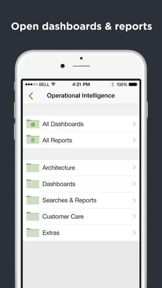 Die Splunk-App erlaubt den Zugriff auf Reports und Dashboards.  (Bild: Splunk)