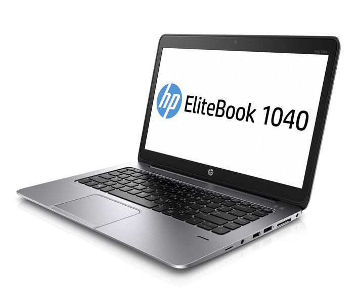 Das äußerst robuste Elitebook Folio 1040 G1 wiegt nur 1,5 Kilogramm. Es verfügt über ein 14-Zoll-Display, unterstützt optional 4G LTE Mobilfunk und arbeitet mit den Intel-Dual-Core-i5 bzw. -i7- Prozessoren der vierten Generation. (Bild: HP)